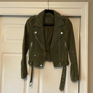 Blank NYC Green Suede Jacket